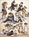  2015 anthro beard canine clothed clothing couple cute drink duo eyes_closed facial_hair fur gothwolf hair hug jackal male mammal necklace nude open_mouth paws piercing plain_background sleeping smile teeth tehjackal tongue tongue_out underwear wolf 