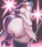  2015 anthro avian beak big_breasts bird breasts bubonikku edit feathers female nipples non-mammal_breasts nude overweight pigeon pussy solo uncensored 