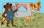  disney feline jrockervampiresimba kovu lion mammal overalls surreal the_lion_king what 
