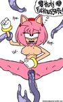  2015 alien amy_rose anthro big_breasts breasts clitoris cum dialogue distancedpsyche drooling female headband hedgehog mammal open_mouth profanity pussy saliva skull sonic_(series) sweat tentacles 