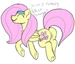  butt closed cutie equine fluttershy_(mlp) friendship friendship_is_magic hooves horse invalid_tag is lifted magic mammal mark my_little_pony pegasus pony puppyloveimani pussy running smile sweat wings 