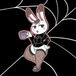  aintsmart animal_crossing bottomless clothed clothing fishnet half-dressed lagomorph mammal nintendo panties rabbit sweater tiffany_(animal_crossing) underwear video_games 