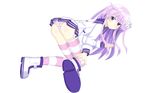  all_fours artist_request ass blush boots breasts cameltoe choujigen_game_neptune choujigen_game_neptune_mk2 compile_heart d-pad dress embarrassed from_behind hair_ornament hairclip idea_factory long_hair looking_at_viewer looking_back nepgear neptune_(series) panties purple_eyes purple_hair school_uniform serafuku shiny shiny_skin simple_background smile solo striped striped_legwear striped_panties thigh_strap thighhighs underwear 