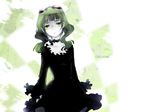  bad_id bad_pixiv_id black_rock_shooter cosplay dead_master dead_master_(cosplay) dress goggles goggles_on_head green green_hair gumi pale_skin solo vocaloid 