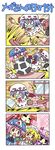  5girls =_= angry chibi cleaning colonel_aki comic egg flandre_scarlet food frying_pan hammer hong_meiling multiple_girls o_o onigiri patchouli_knowledge remilia_scarlet saigyouji_yuyuko silent_comic spatula surprised touhou translated vacuum_cleaner 