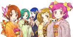  akimoto_komachi blonde_hair blue_eyes blue_hair bow brown_eyes brown_hair coco_(yes!_precure_5) everyone eyelashes flower green_eyes green_hair hair_bow hair_flower hair_ornament hairband japanese_clothes kasugano_urara_(yes!_precure_5) kimono milk_(yes!_precure_5) minazuki_karen multiple_girls natsuki_rin nuts_(yes!_precure_5) pink_eyes pink_hair precure saikachi_(ogre_tree) smile two_side_up yellow_eyes yes!_precure_5 yumehara_nozomi 