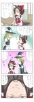  4koma ao_usagi blonde_hair comic forehead hakurei_reimu highres kirisame_marisa multiple_girls reflection touhou translated 