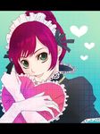  blockhouse green_eyes hair_bun heart hosokawa_gracia lowres maid maid_headdress red_hair redhead sengoku_musou sengoku_musou_2 