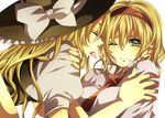  alice_margatroid bad_id bad_pixiv_id blonde_hair closed_eyes hairband hat kirisame_marisa multiple_girls one_eye_closed ribbon tears tongue touhou tsukioka_tsukiho yuri 