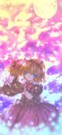  blonde_hair blue_eyes bubble_skirt kasuga_sunao medicine_melancholy rainbow_background short_hair skirt solo su-san touhou 