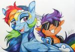  2015 dennybutt duo equine female feral friendship_is_magic mammal my_little_pony pegasus rainbow_dash_(mlp) scootaloo_(mlp) wings 