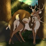 backlash91 balls blush cervine deer domination male male/male male_on_male mammal penis submissive white_tailed_deer 