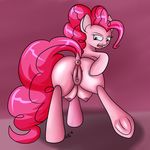  2015 anus big_teats blue_eyes butt clitoris earth_pony equine female feral friendship_is_magic hair horse looking_back mammal my_little_pony novaspark open_mouth pink_hair pinkie_pie_(mlp) pony pussy solo teats 