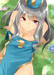  bad_id bad_pixiv_id breasts cleavage cosplay dragon_quest dragon_quest_iii idolmaster idolmaster_(classic) large_breasts long_hair looking_at_viewer looking_up priest_(dq3) priest_(dq3)_(cosplay) purple_eyes shijou_takane silver_hair smile solo yatsuka_(846) 