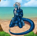  balls big_penis blithedragon claws dragon hair horn male penis rubber suit tagme tight_suit 