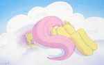 2015 anus butt cloud crombie equine female feral fluttershy_(mlp) friendship_is_magic hair mammal my_little_pony pegasus pink_hair pussy solo wings 
