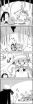  /\/\/\ 4koma :x animal animal_on_head bamboo bamboo_forest bow bunny bunny_on_head comic commentary_request emphasis_lines forest gap greyscale hair_between_eyes hair_bow hat hat_ribbon highres holding houraisan_kaguya kine long_hair looking_at_viewer mob_cap mochi monochrome mortar nature on_head ribbon smile tani_takeshi thumbs_up touhou translation_request very_long_hair waving yakumo_yukari yukkuri_shiteitte_ne 