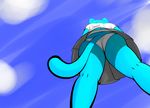  anthro blue_fur butt cat clothed clothing feline female fourball fur mammal milf mother nicole_watterson parent skirt solo the_amazing_world_of_gumball upskirt 