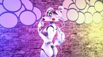  3d animatronic anthro big_breasts breasts butt female five_nights_at_freddy&#039;s five_nights_at_freddy&#039;s_2 fur hair looking_at_viewer looking_back machine mangle_(fnaf) mechanical myszka11o nude robot video_games white_fur white_hair yellow_eyes 