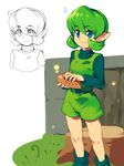  ankle_boots bad_id bad_pixiv_id belt blue_eyes boots green_hair green_hairband hairband instrument metata ocarina overalls pointy_ears ribbed_sweater saria short_hair smile solo sweater the_legend_of_zelda the_legend_of_zelda:_ocarina_of_time turtleneck 