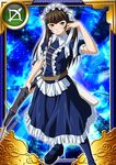  1girl brown_hair card_(medium) female ikkitousen long_hair official_art ten&#039;i_(ikkitousen) ten'i_(ikkitousen) weapon 