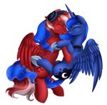  2015 alpha_channel cute equine fan_character female feral friendship_is_magic horn hug mammal my_little_pony pegasus pridark princess_luna_(mlp) smile winged_unicorn wings 