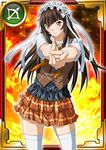  1girl brown_hair card_(medium) dress female ikkitousen long_hair looking_at_viewer official_art smile ten&#039;i_(ikkitousen) ten'i_(ikkitousen) 