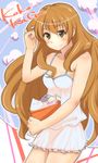  basin brown_eyes brown_hair casual character_name golden_time kaga_kouko long_hair masapeko smile 