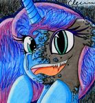  blue_fur crying equine female friendship_is_magic fur hair horn mammal my_little_pony nightare_moon_(mlp_ princess_luna_(mlp) tears the1king transformation 