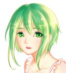  bare_shoulders green_eyes green_hair gumi looking_at_viewer lqk_jing_jia short_hair sleeveless smile solo vocaloid 