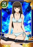  1girl arrow bikini brown_hair card_(medium) female ikkitousen long_hair looking_at_viewer official_art swimsuit ten&#039;i_(ikkitousen) ten'i_(ikkitousen) weapon 
