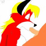  blonde_hair canine eyes_closed fox furgeta hair m_f mammal nude oral 