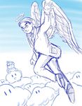  gradient gradient_background halo in_memoriam iwata_satoru lakitu nintendo super_mario_bros. wings 