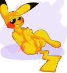  3_toes anus black_eyes blush clitoris dipstick_ears female fur furrc0zy half-closed_eyes long_ears looking_at_viewer nintendo one_ear_down pikachu pok&eacute;mon pok&eacute;mon_(species) presenting presenting_pussy pussy solo spread_legs spreading toes video_games yellow_fur 