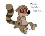  anthro blueballs bulge cartoon_network clothing hypnosis male mammal mind_control raccoon regular_show rigby_(regular_show) solo underwear 