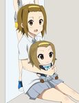  brown_eyes brown_hair character_doll dual_persona k-on! school_uniform shizupu short_hair tainaka_ritsu 