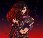 bad_id bad_pixiv_id dual_persona embers fei_fong_wong glowing glowing_eye glowing_eyes id_(xenogears) long_hair male_focus red_hair smile spoilers torn_clothes transformation xenogears yosimura 