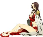  bad_id bad_pixiv_id black_hair boa_hancock breasts cape cleavage earrings jewelry large_breasts legs long_hair long_legs midriff nashimura one_piece solo 