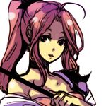  9wa final_fantasy final_fantasy_iv final_fantasy_iv_the_after long_hair lowres pink_hair ponytail porom staff 