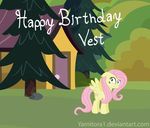  blue_eyes cutie_mark english_text equine female fluttershy_(mlp) friendship_is_magic fur hair horse mammal mane meme my_little_pony pegasus pink_hair pony psychotic smile solo text tree vector wings yamitora1 yellow_fur 