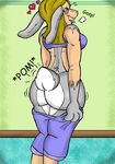  apes_of_wrath butt female lagomorph mammal rabbit solo transformation undressing 