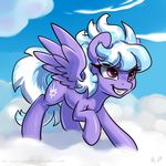  2015 cloud cloud_chaser_(mlp) cute equine feathered_wings feathers female feral flying friendship_is_magic karol_pawlinski mammal my_little_pony pegasus signature smile solo wings 