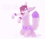  anthro canine diaper female fen. fennec fox hypnosis mammal mind_control open_mouth solo text tongue tongue_out vi 
