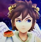  animated blue_eyes bow brown_hair game_(disambiguation) golden_branch hair human kid_icarus kid_icarus_iprising male mammal nintendo photo red_gem stare video_games white_cloak wings 