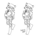  clothed clothing cub feline female karavan krezz leopard mammal monochrome nude pussy solo young 