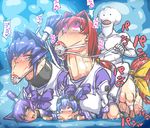  :&gt;= ahegao ball_gag blue_hair blush body_modification breasts doggystyle fellatio gag giant_penis gigantic_penis gradient gradient_background horse huge_breasts huge_nipples kagami_sumika koubuin_yuuhi mitsurugi_meiya monster monsters multiple_girls muvluv muvluv_alternative object_insertion oral penis ponytail purple_hair red_hair riding simple_background slave spread_legs straddling tear tears to-gnaniwa transformation twin_tail vaginal vaginal_insertion vaginal_object_insertion veins what yashiro_kasumi 