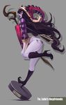  animal_humanoid big_breasts big_butt black_hair breasts breasts_growing butt clothed clothing english_text eyeshadow growing hair hat horny humanoid league_of_elgends league_of_legends lulu makeup purple_lips purple_skin scary shy text transformation video_games yordle 