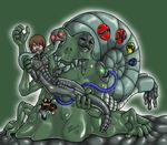  corruption force_feeding forced gastropod monster reptile scalie slime snail snake stonetouch super_sentai transformation unwilling 
