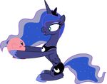  2013 blue_eyes blue_fur blue_hair clipmagnum cutie_mark equine female friendship_is_magic fur hair horn horse kirby kirby_(series) male mammal my_little_pony nintendo pony princess_luna_(mlp) video_games winged_unicorn wings 