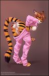  2015 anthro breasts clothing feline female gorsh_dolderan leoian mammal nipples pants pussy shirt solo stripes 